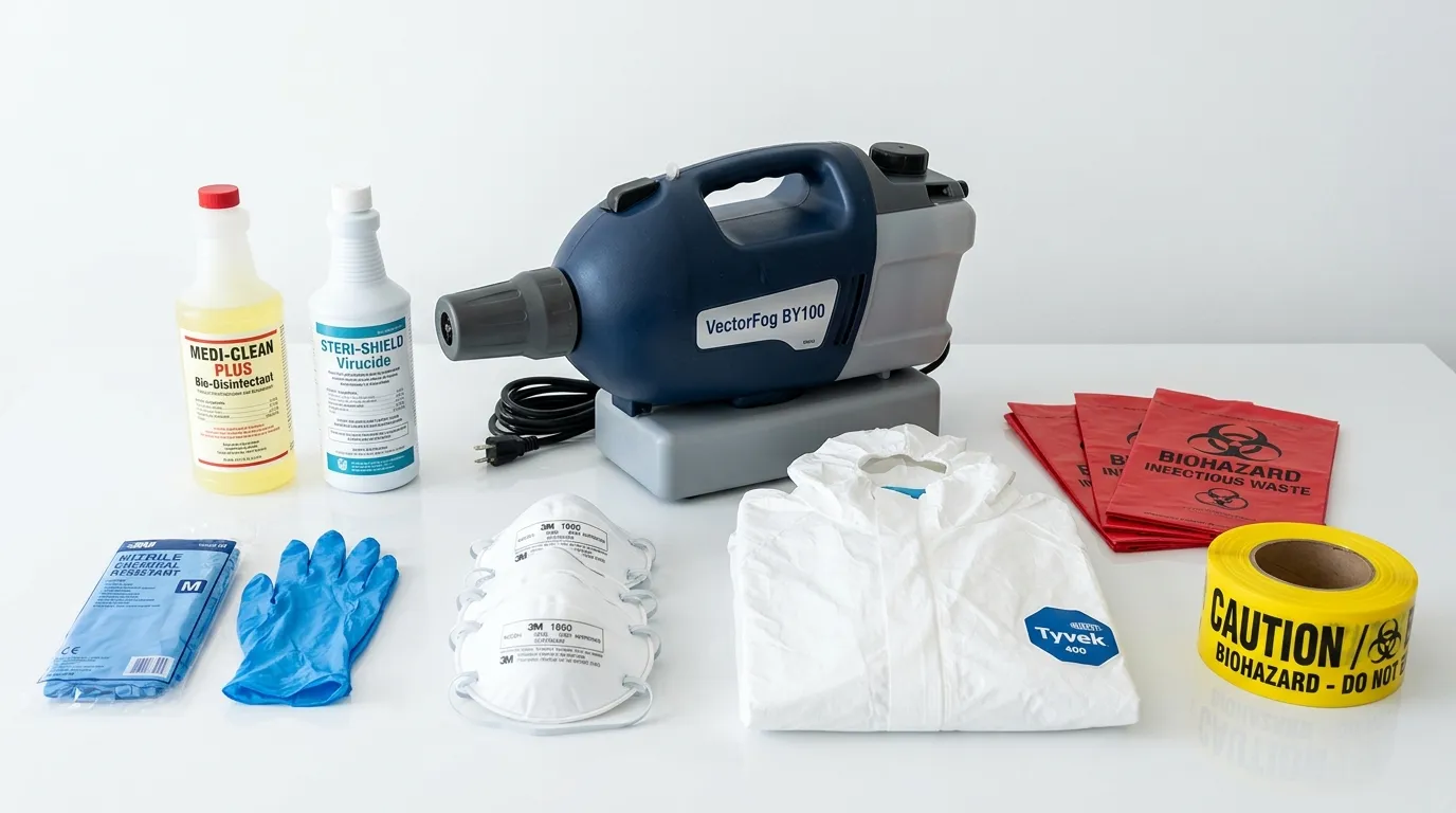 Professional biohazard remediation crew working in Lealman